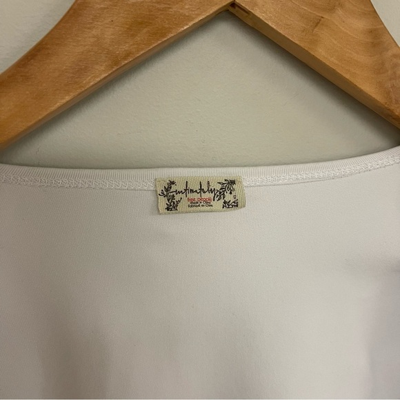 Intimately Free People Bodysuit Size XS Ivory Long Sleeves "Truth or Square" - Picture 11 of 16